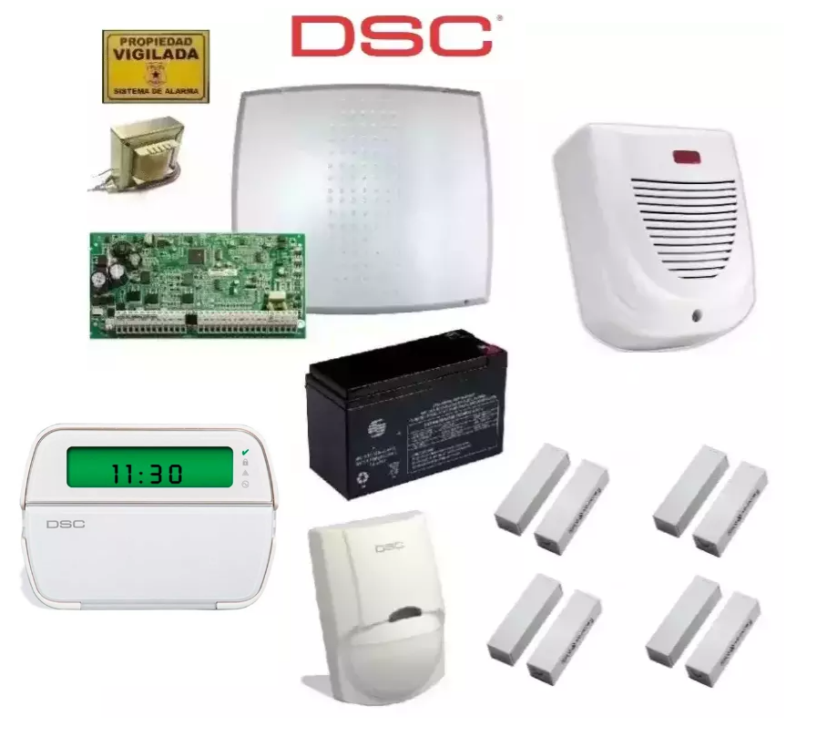 Alarmas de seguridad cableadas para casas, pánico y accesorios dsc